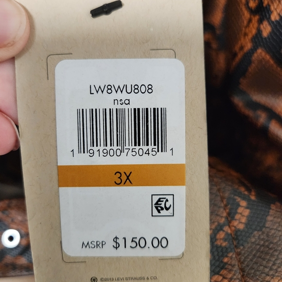 Levi's Women's Snake Print Jacket - Brownish Orangish - Picture 2 of 4